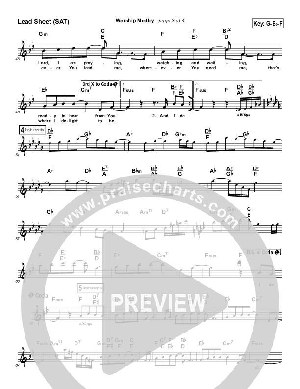 Worship Medley Lead Sheet (The Rock Worship)