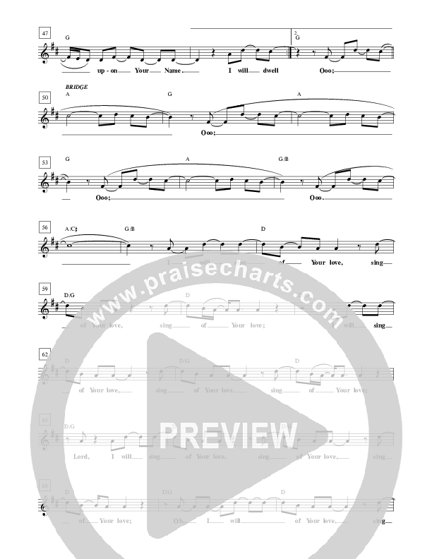 Call Upon Your Name (Sing Of Your Love) Lead Sheet (Don Poythress)