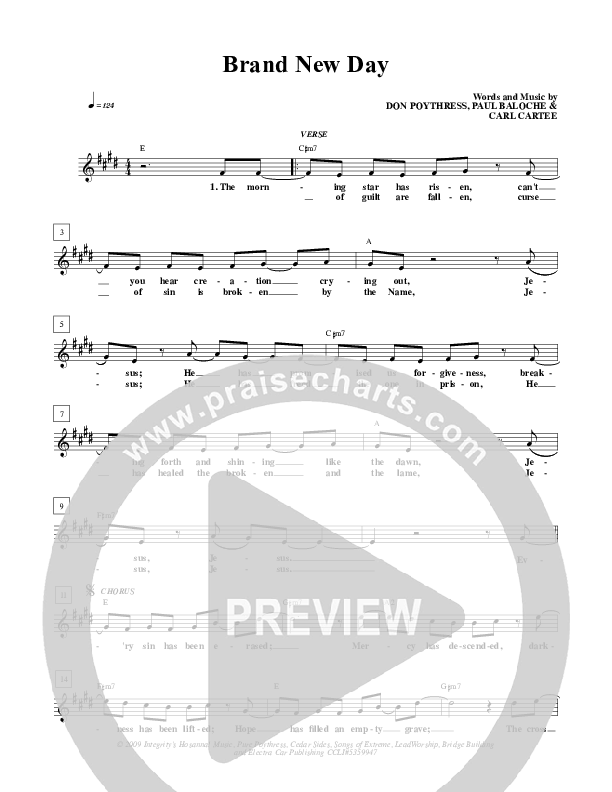Brand New Day Lead Sheet (Don Poythress)