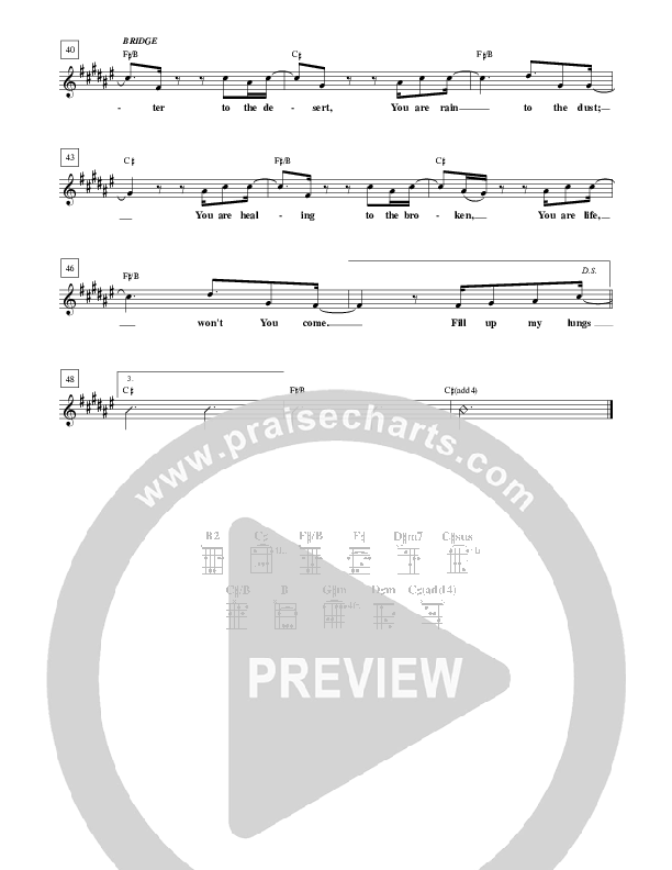 Fill Me Up Lead Sheet (Don Poythress)
