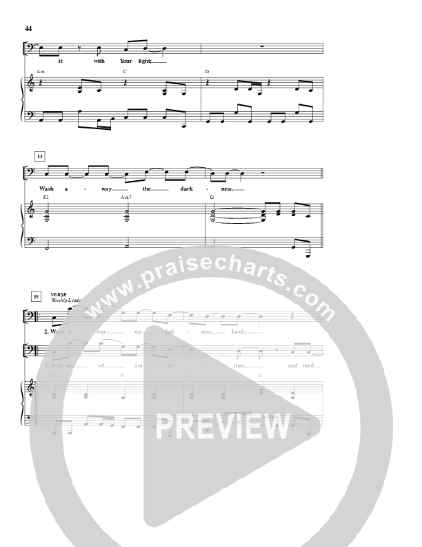 Wash Away Piano/Vocal (Don Poythress)