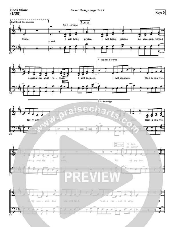 Desert Song Choir Vocals (SATB) (Hillsong Worship)