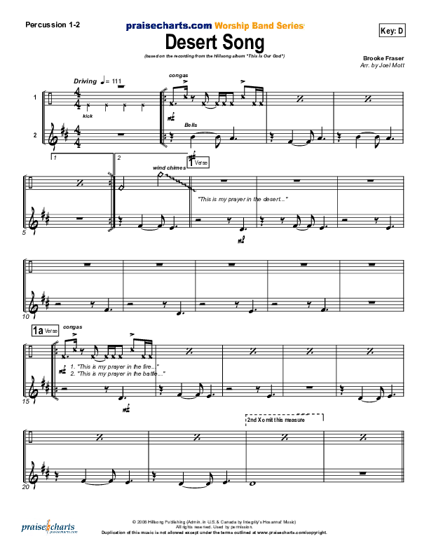 Desert Song Percussion (Hillsong Worship)