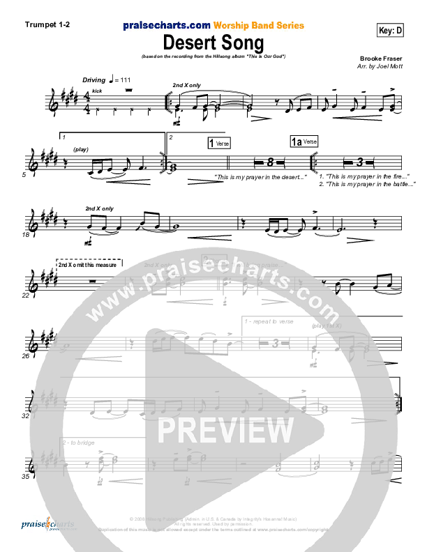 Desert Song Brass Pack (Hillsong Worship)