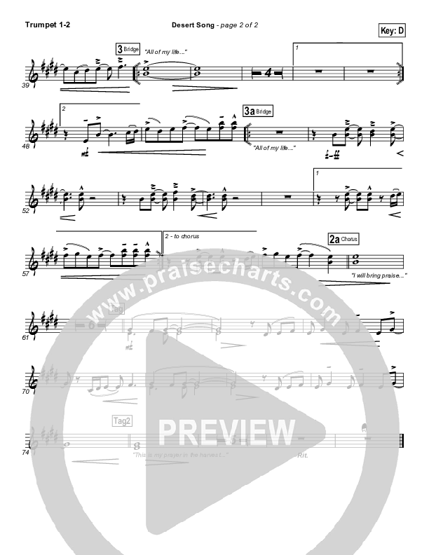 Desert Song Trumpet 1,2 (Hillsong Worship)