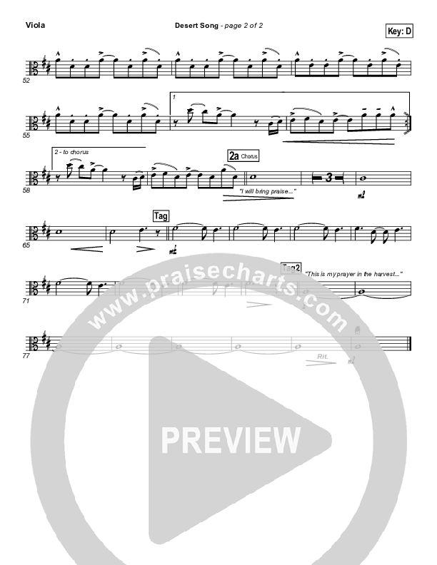 Desert Song Viola (Hillsong Worship)