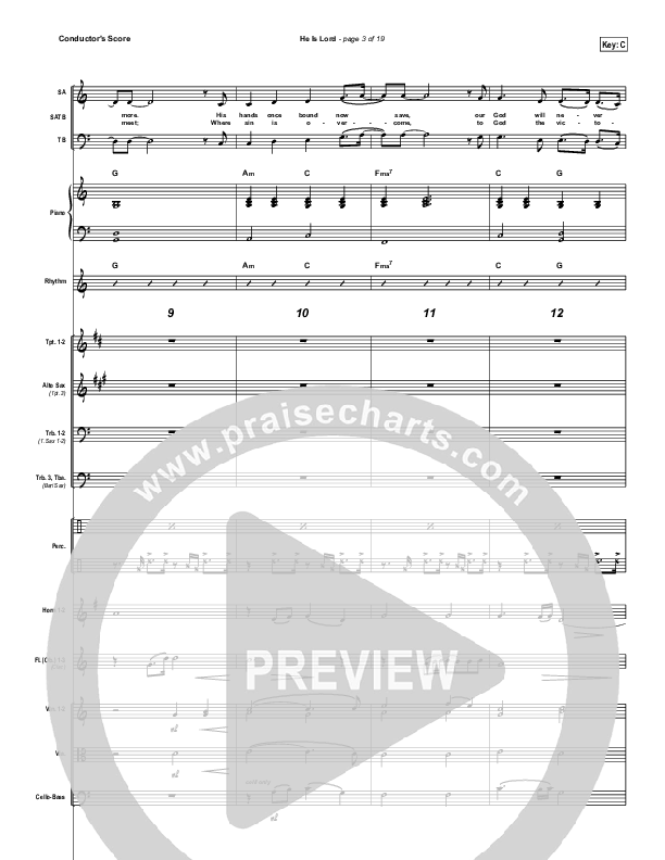 He is Lord Conductor's Score (Hillsong Worship)