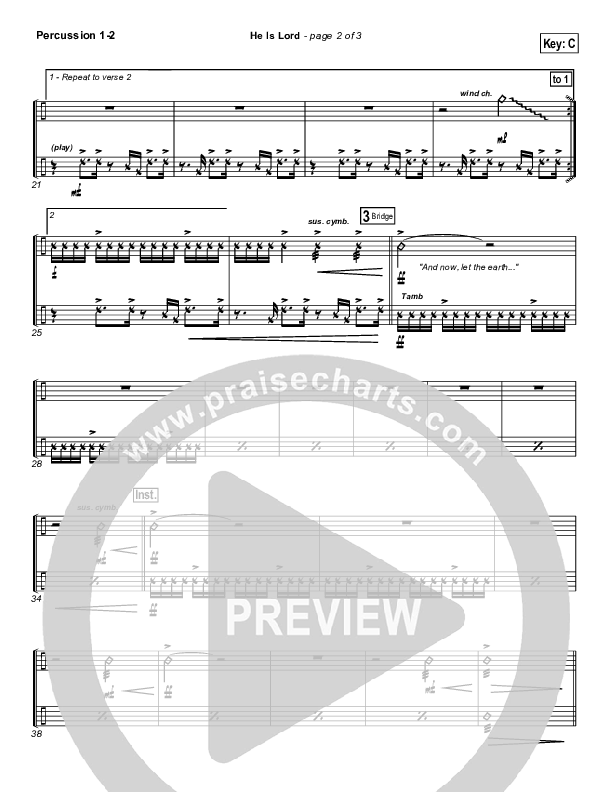 He is Lord Percussion 1/2 (Hillsong Worship)