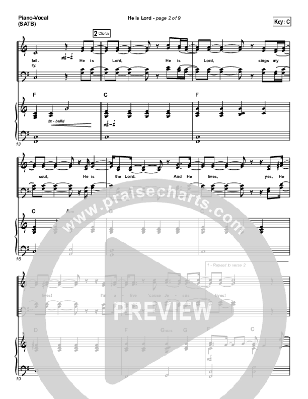 He is Lord Piano/Vocal (Hillsong Worship)