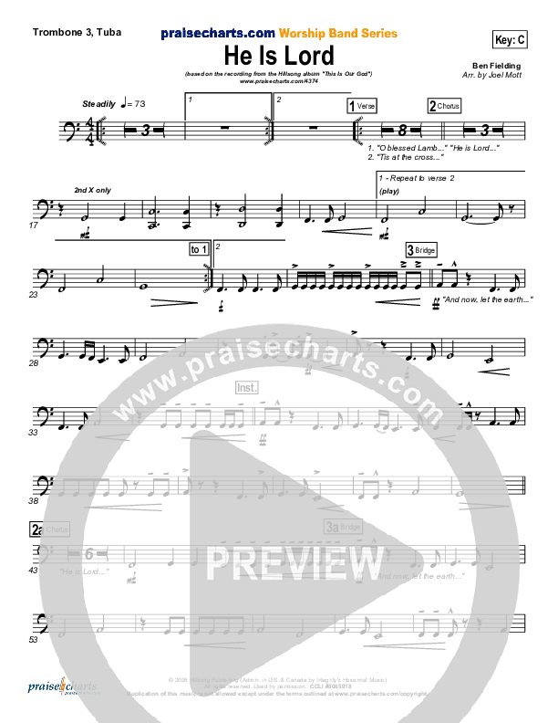 He is Lord Trombone 3/Tuba (Hillsong Worship)