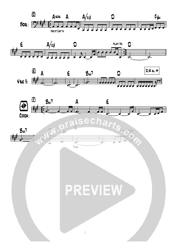 Sing To The Lord (Instrumental) Bass Guitar (Hillsong Worship)