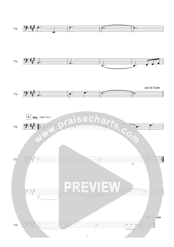 Sing To The Lord (Instrumental) Cello (Hillsong Worship)