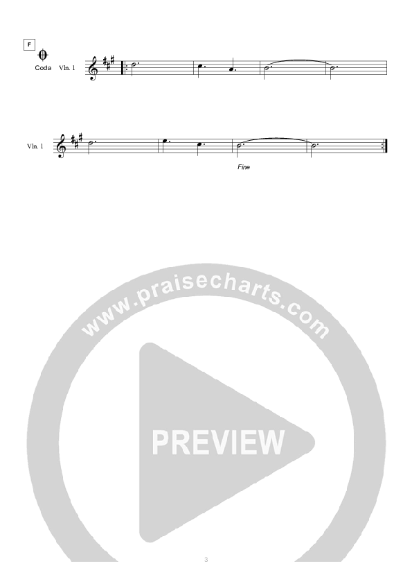 Sing To The Lord (Instrumental) Violin 1 (Hillsong Worship)