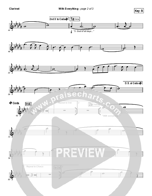 With Everything Clarinet (Hillsong Worship)