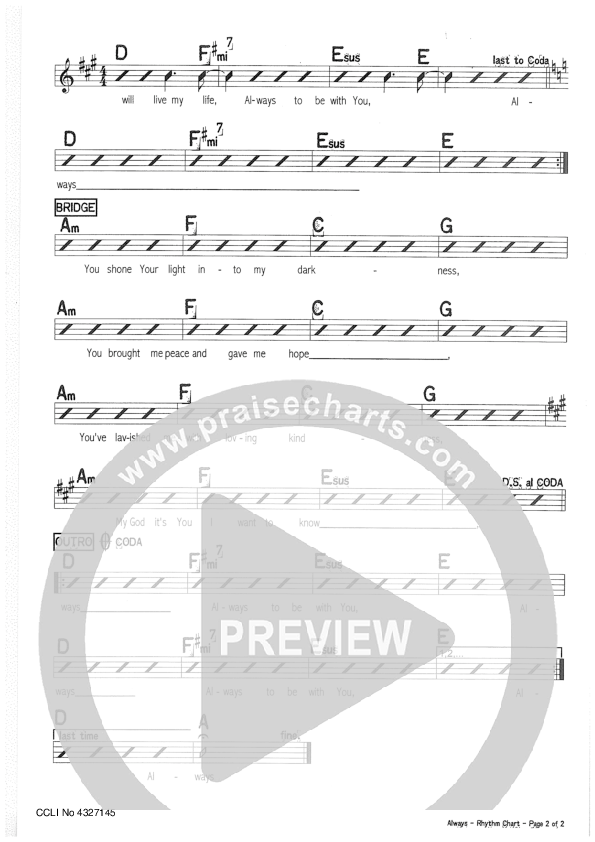 Always Rhythm Chart (Riverview Church)