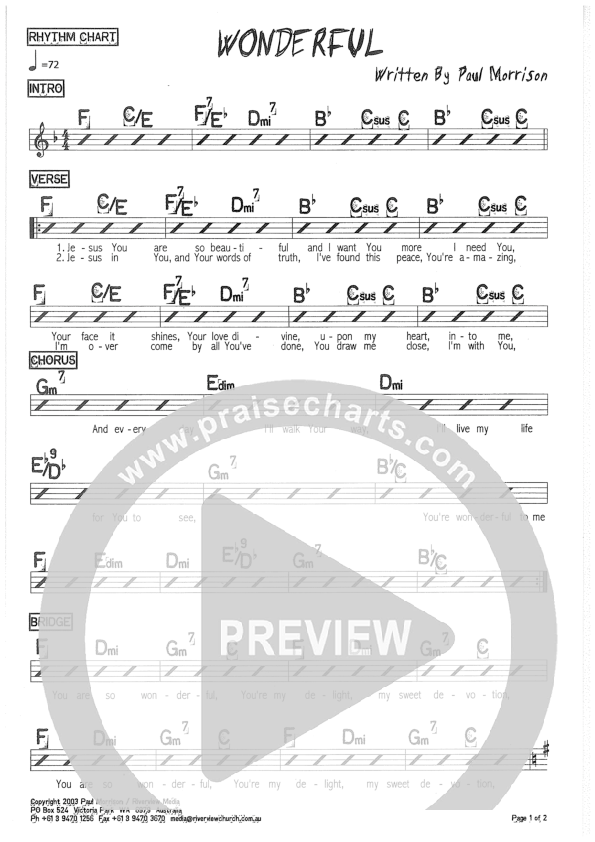 Wonderful Rhythm Chart (Riverview Church)