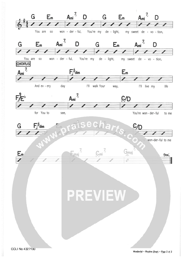 Wonderful Rhythm Chart (Riverview Church)