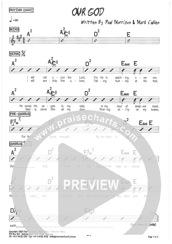 Our God Rhythm Chart (Riverview Church)