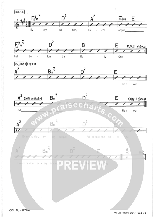 Our God Rhythm Chart (Riverview Church)