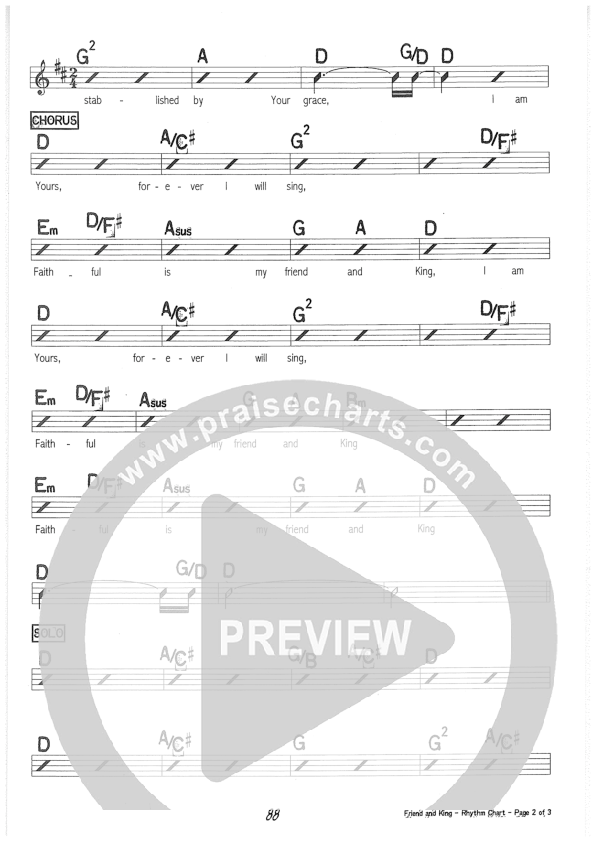 Friend And King Rhythm Chart (Riverview Church)