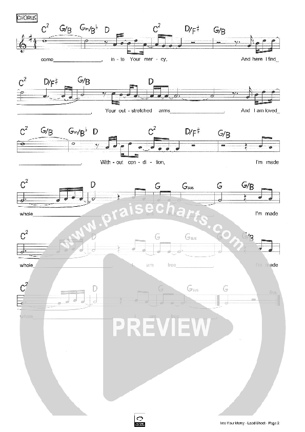 Into Your Mercy Lead Sheet (Riverview Church)