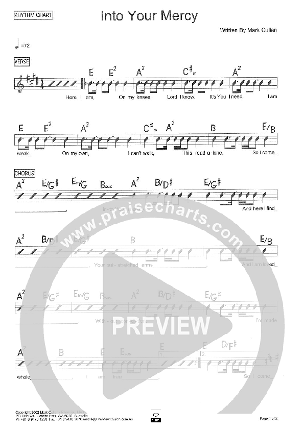Into Your Mercy Rhythm Chart (Riverview Church)