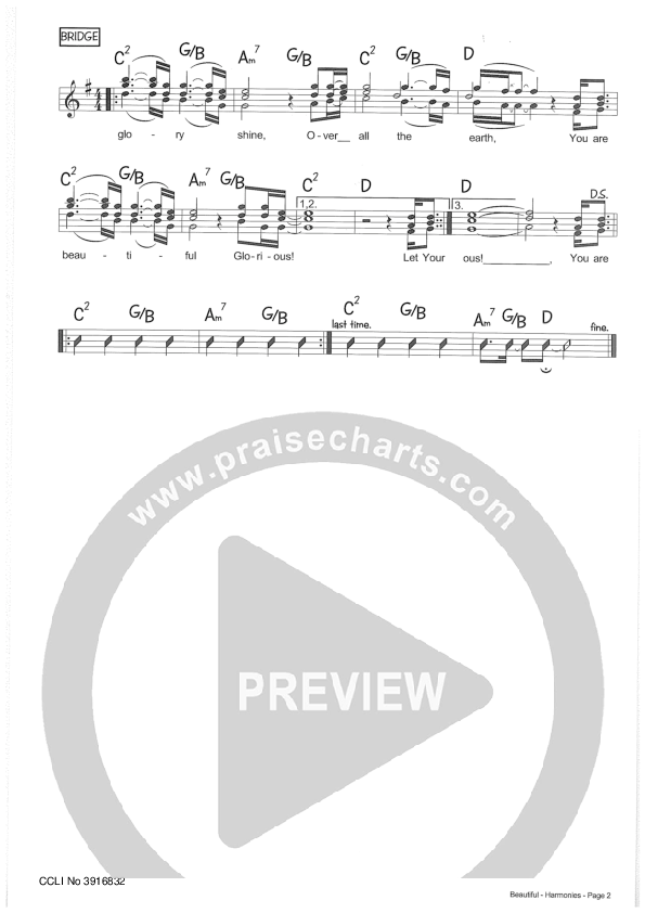 Beautiful Lead Sheet (SAT) (Riverview Church)