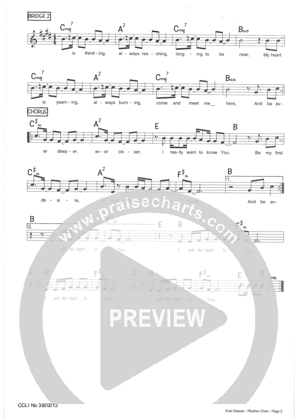 Ever Deeper Lead Sheet (Riverview Church)