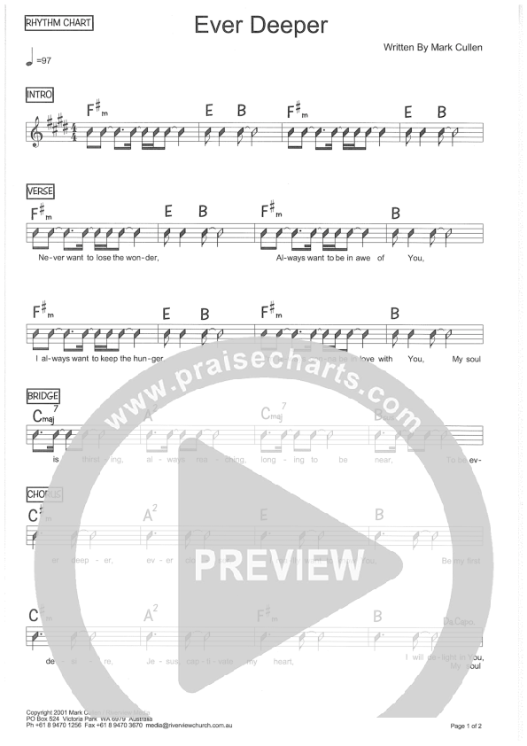 Ever Deeper Rhythm Chart (Riverview Church)