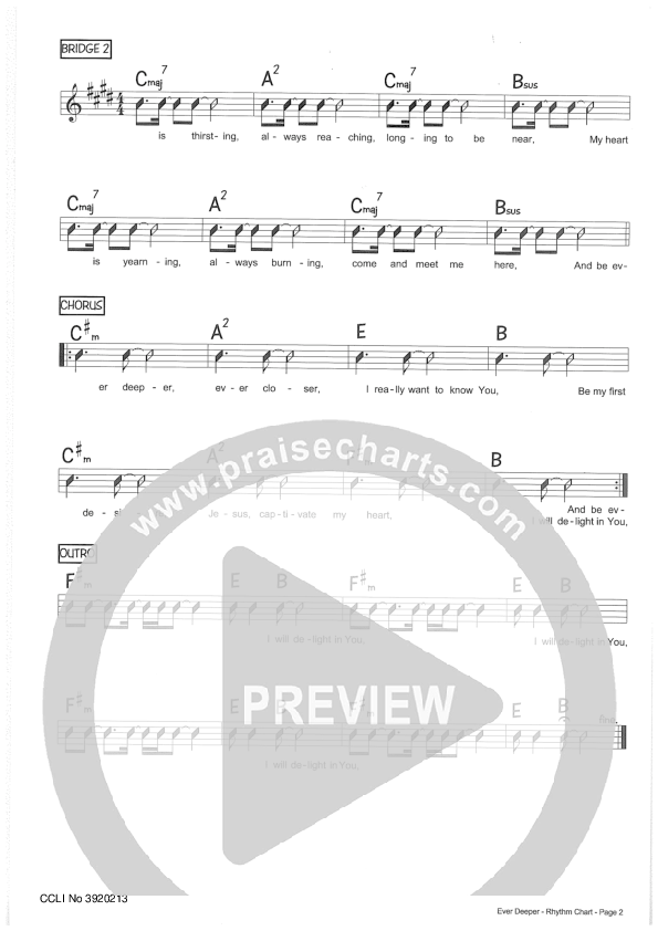 Ever Deeper Rhythm Chart (Riverview Church)