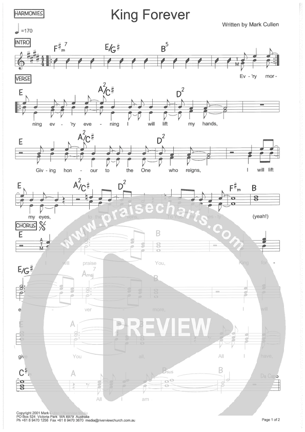 King Forever Lead Sheet (Riverview Church)