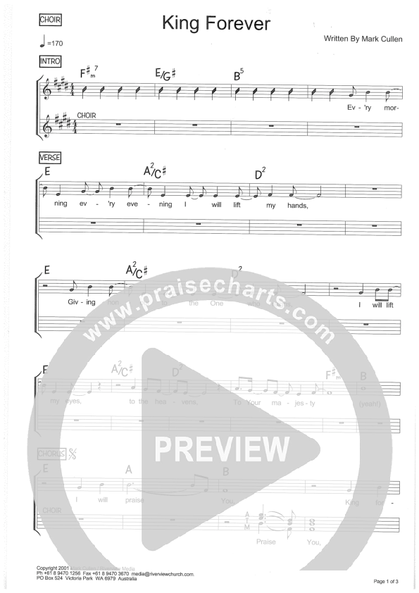 King Forever Lead Sheet (Riverview Church)