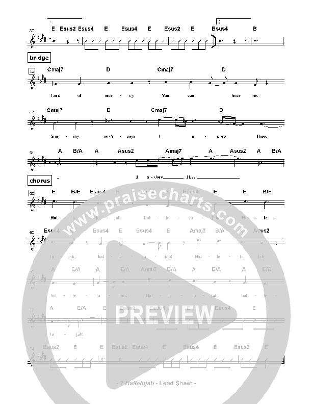 Hallelujah Lead Sheet (Detour 180)