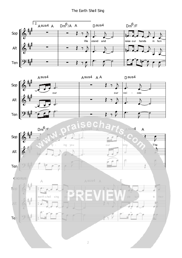 The Earth Shall Sing Your Praise Lead Sheet (SAT) (Kate Wray)