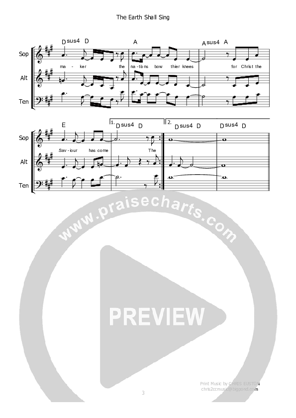 The Earth Shall Sing Your Praise Lead & Piano (Kate Wray)