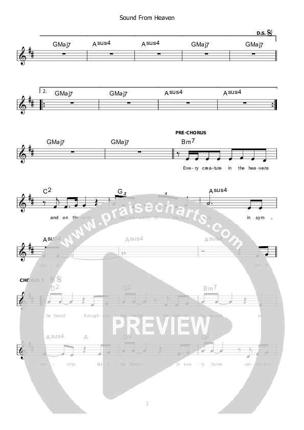 Sound From Heaven Lead Sheet (Kate Wray)