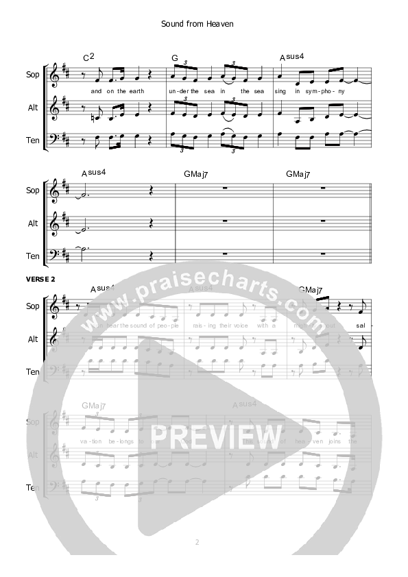 Sound From Heaven Lead Sheet (SAT) (Kate Wray)