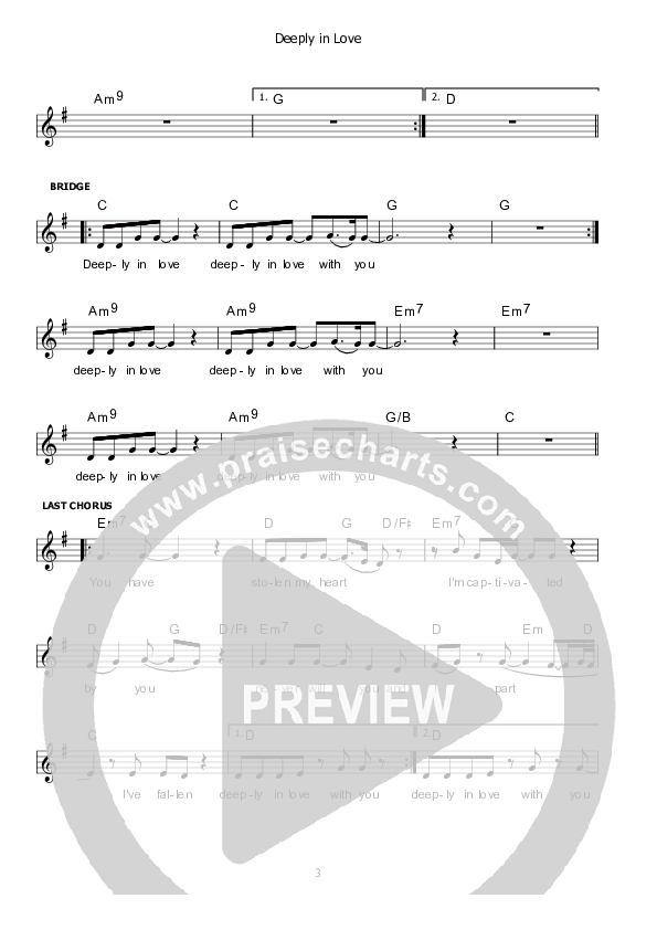 Deeply In Love Lead Sheet (Kate Wray)