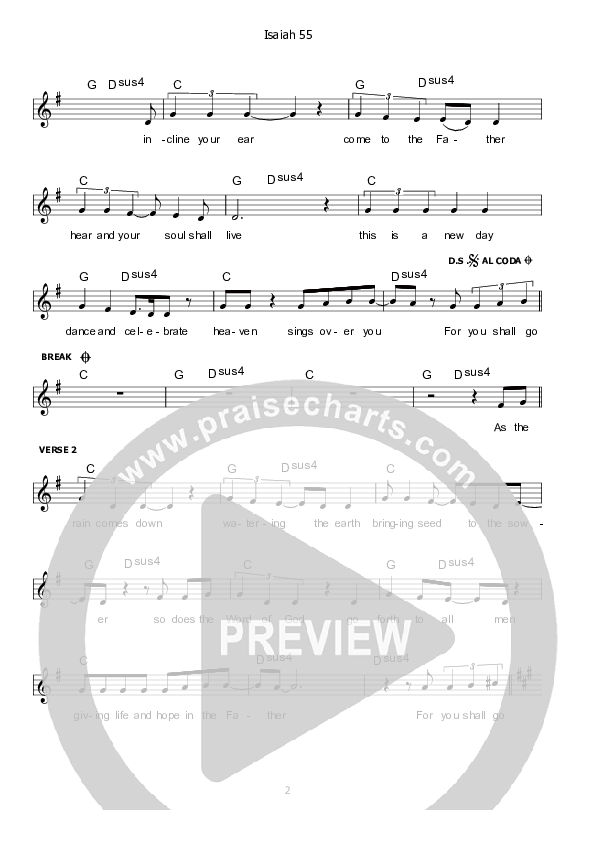 Isaiah 55 Lead Sheet (Kate Wray)