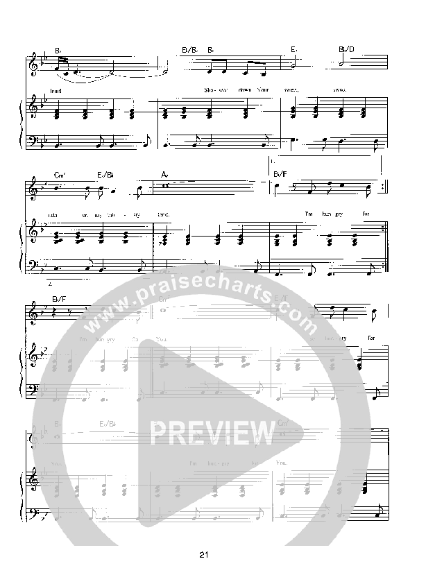 Hungry for You Lead Sheet (Parachute Band)