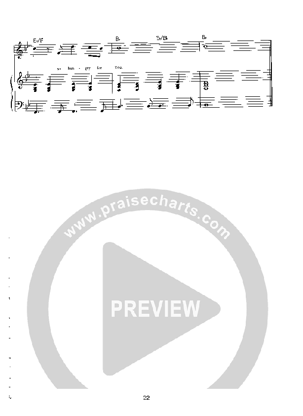 Hungry for You Piano/Vocal (Parachute Band)