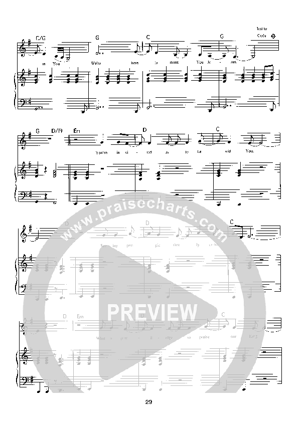 Thank You Jesus Piano/Vocal (Parachute Band)