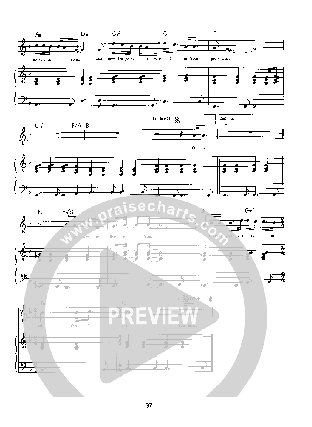 You Mean Everything to Me Lead Sheet (Parachute Band)