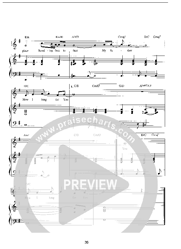 How I Long For You Lead Sheet (Parachute Band)