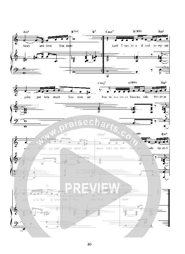 Love You More Lead Sheet (Parachute Band)