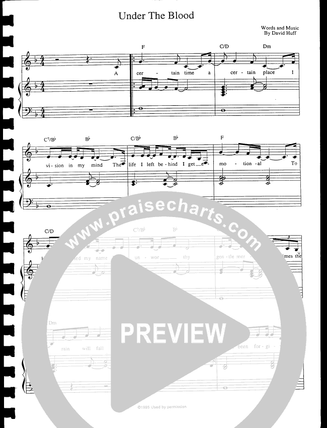 Under the Blood Sheet Music PDF (Invasion Band) PraiseCharts