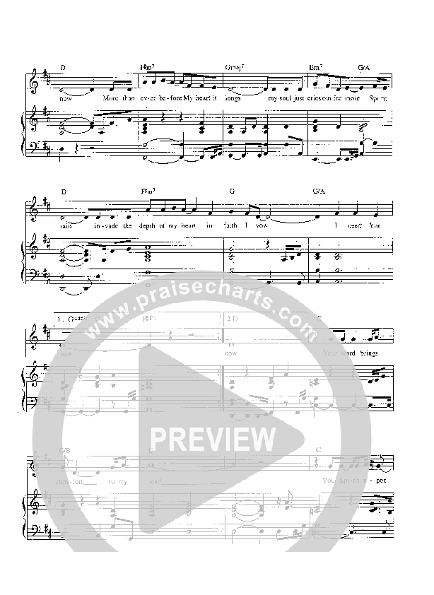 I Need You Now Lead Sheet (Invasion Band)