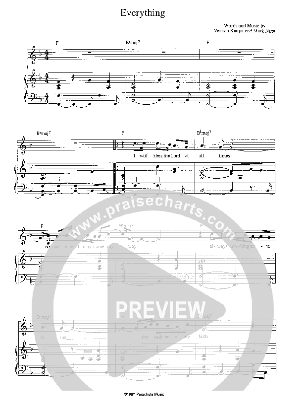 Everything Lead Sheet (Invasion Band)