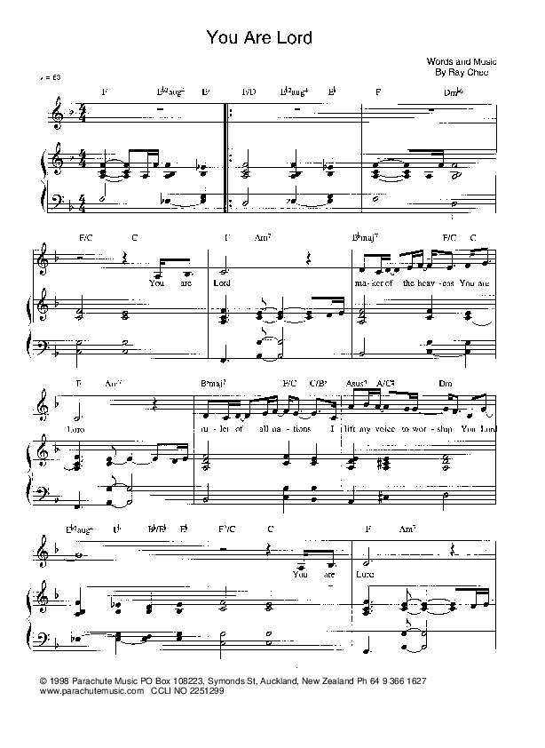 You are Lord Lead Sheet (Parachute Band)