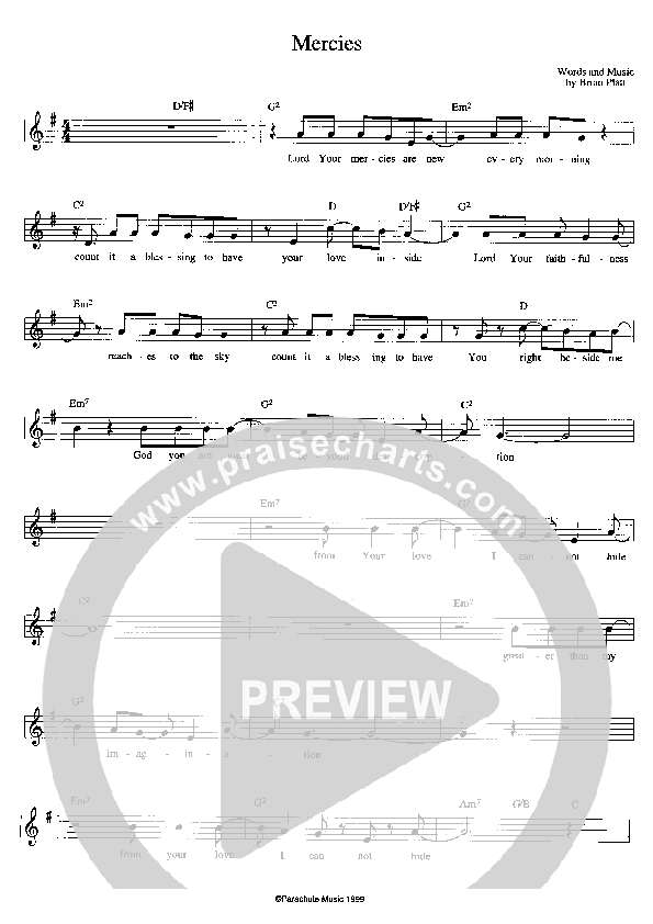 Mercies Lead Sheet (Solace)